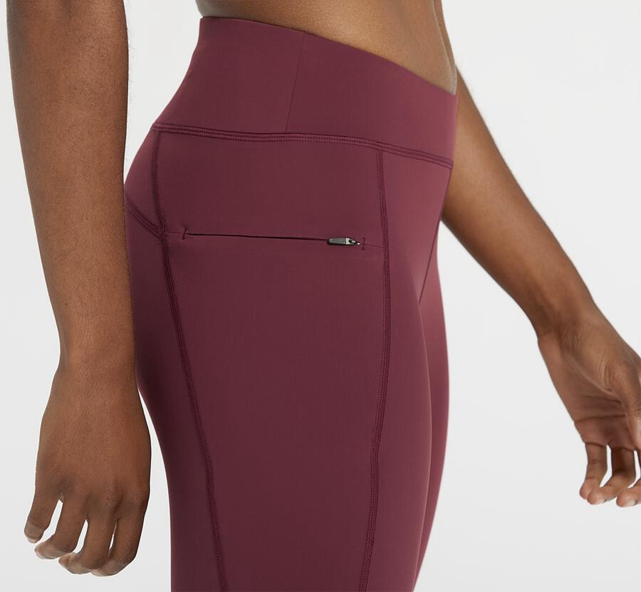 Pantalon Hoka One One Performance Crop Tight Femme - Marron - APY-518632